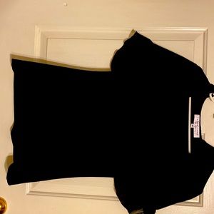 Black dress t-shirt with lace sleeves